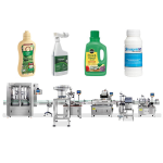 자동 농약 액상 비료 충전 캡핑 라벨링 라인