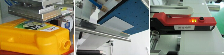 스파우트 백 플라스틱 백 라벨링 기계 반자동 평면 표면용