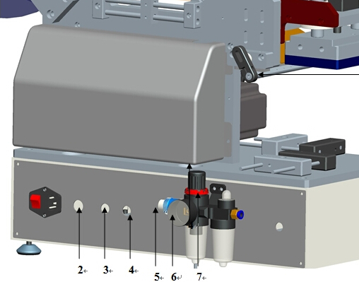 스파우트 백 플라스틱 백 라벨링 기계 반자동 평면 표면용