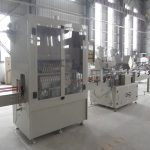 부식성 액체용 자동 앵글 넥 병 충전 캡핑 라인