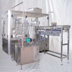 자동 주둥이 스탠드업 백 두유 주스 충전 캡핑 기계