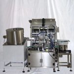 모노블록 헤어 케어 오일 소형 병 충전 및 프레스 캡핑 머신