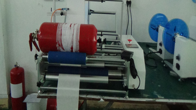 소방제품용 라벨러 장비.