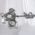 수평 스티커 라벨러가 있는 소형 시험관 충전 캡핑 기계