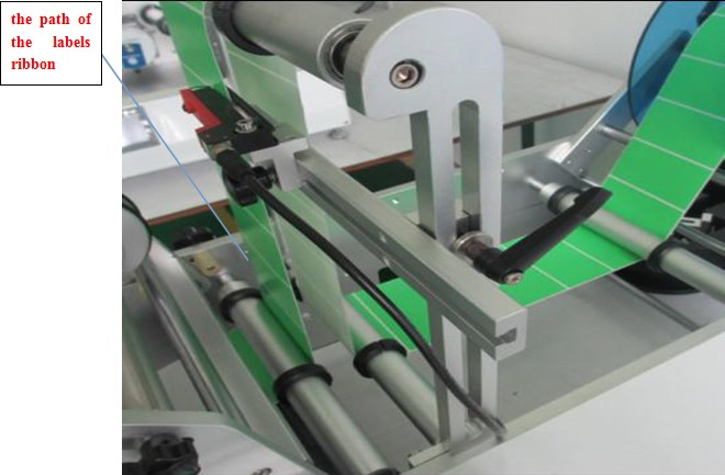 path for label through the syringe labeling machine 주사기용 라벨링 기계의 포장 경로.jpg