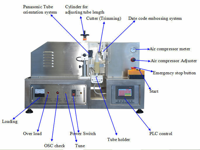 semi automatic sealing machines 초음파 튜브 밀봉기